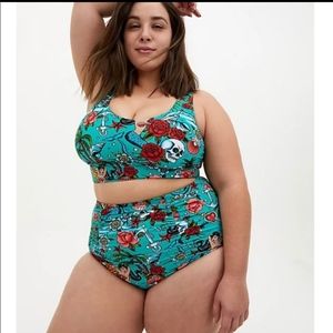 torrid aqua mermaid tattoo bikini swimsuit